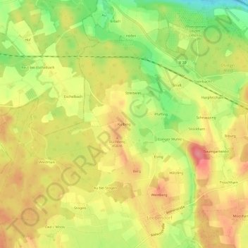 Topografische kaart Kulbing, hoogte, reliëf