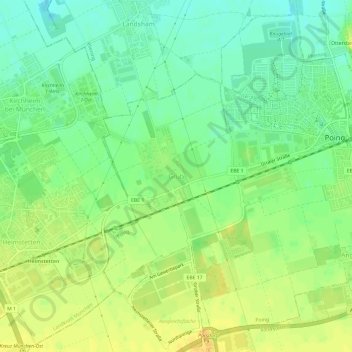 Topografische kaart Grub, hoogte, reliëf