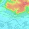 Topografische kaart La Grande Borie, hoogte, reliëf