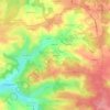 Topografische kaart Lalande, hoogte, reliëf