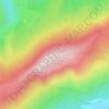 Topografische kaart Montagne de la Séranne, hoogte, reliëf