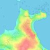 Topografische kaart Poullout, hoogte, reliëf