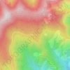 Topografische kaart Les Granges de la Brasque, hoogte, reliëf