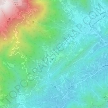 Topografische kaart Combài, hoogte, reliëf