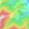 Topografische kaart Kissos, hoogte, reliëf