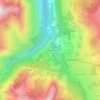 Topografische kaart Le Chatelard, hoogte, reliëf