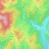 Topografische kaart Tegernau, hoogte, reliëf