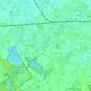 Topografische kaart Pikkerie, hoogte, reliëf