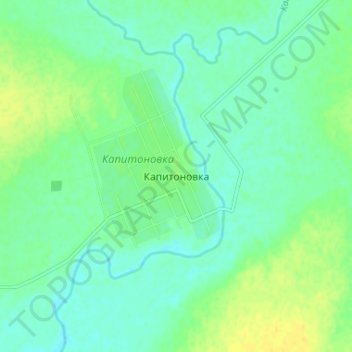 Topografische kaart Капитоновка, hoogte, reliëf