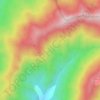 Topografische kaart La Roble, hoogte, reliëf