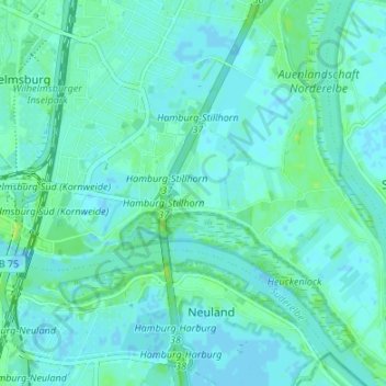Topografische kaart Stillhorn, hoogte, reliëf