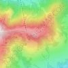 Topografische kaart Markbachjoch, hoogte, reliëf