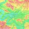 Topografische kaart Saint-Denis, hoogte, reliëf