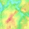 Topografische kaart Mervant, hoogte, reliëf