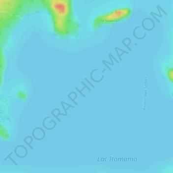 Topografische kaart Lac Itomamo, hoogte, reliëf
