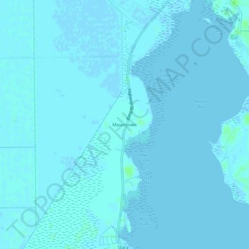 Topografische kaart Masontown, hoogte, reliëf