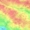 Topografische kaart La Croix Gicquiau, hoogte, reliëf
