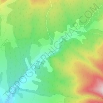 Topografische kaart Liban, hoogte, reliëf