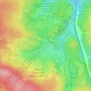 Topografische kaart Les Anches, hoogte, reliëf