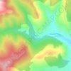 Topografische kaart Diustes, hoogte, reliëf