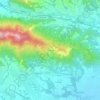 Topografische kaart Fontanella, hoogte, reliëf