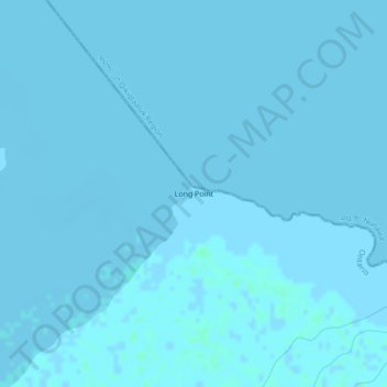 Topografische kaart long Point, hoogte, reliëf