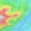 Topografische kaart Pic d'Alian, hoogte, reliëf
