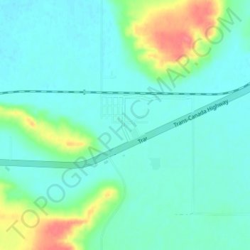 Topografische kaart Walsh, hoogte, reliëf