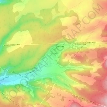 Topografische kaart Izvoare, hoogte, reliëf
