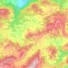 Topografische kaart Sassomolare, hoogte, reliëf