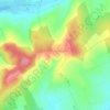 Topografische kaart Les Coulomiers, hoogte, reliëf