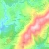 Topografische kaart A Pedreira, hoogte, reliëf