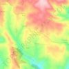 Topografische kaart Fontes de Transbaceiro, hoogte, reliëf