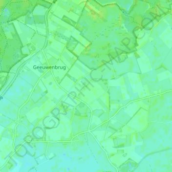 Topografische kaart Boterveen, hoogte, reliëf