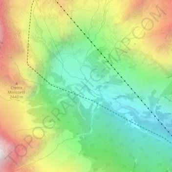 Topografische kaart Barmasse, hoogte, reliëf
