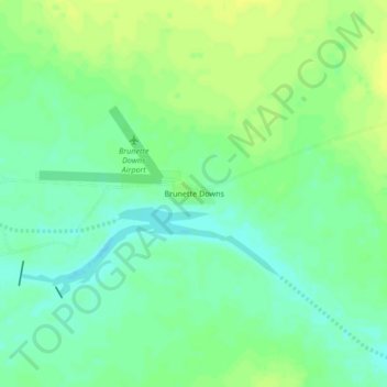 Topografische kaart Brunette Downs, hoogte, reliëf
