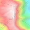 Topografische kaart جبل الشام, hoogte, reliëf