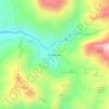 Topografische kaart Benamahoma, hoogte, reliëf