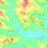 Topografische kaart Boudy, hoogte, reliëf