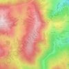 Topografische kaart Col del Rosso, hoogte, reliëf