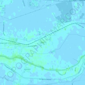 Topografische kaart Pezzoli, hoogte, reliëf