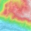 Topografische kaart Les Pesses, hoogte, reliëf