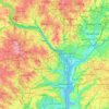 Topografische kaart Arlington, hoogte, reliëf
