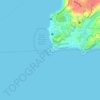 Topografische kaart Farol Da Barra, hoogte, reliëf