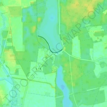Topografische kaart Stolpe, hoogte, reliëf