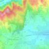 Topografische kaart Le Vignarès, hoogte, reliëf