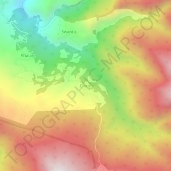 Topografische kaart Chitre, hoogte, reliëf