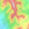 Topografische kaart Cerro Khara Orkho, hoogte, reliëf