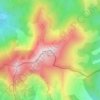 Topografische kaart La Toussière, hoogte, reliëf