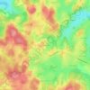 Topografische kaart Le Montaurat, hoogte, reliëf